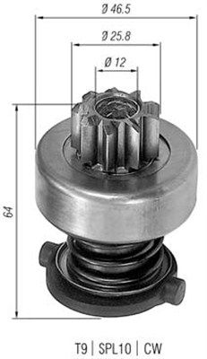 MAGNETI MARELLI Hammaspyörä, käynnistys 940113020122